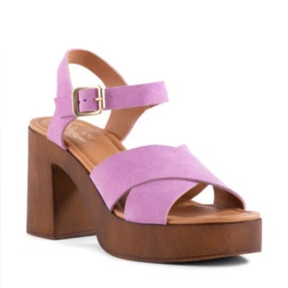 NIB Seychelles Paloma Heel Platform Purple Suede